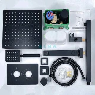 Душевой комплект ALMAes Weber TVZ-0808 чёрный матовый